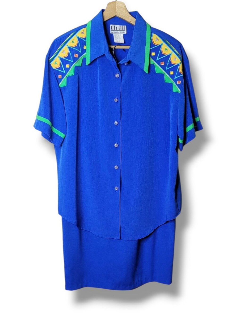 City Girl Nancy Bolen Vintage 80s Skirt Set